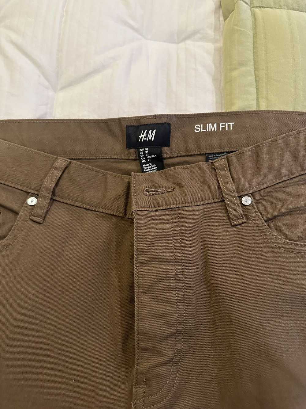 H&M H&M Brown Trouser Pants Size 31 - image 2