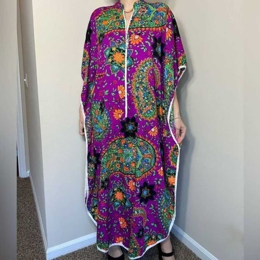 Margaret’s 70s Vintage Mumu Kimono Robe Dress Pul… - image 9