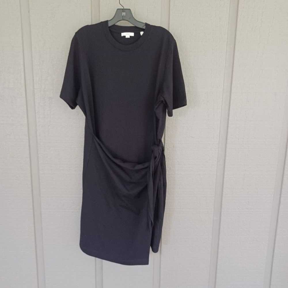 Vince Short Sleeve Side Tie T Shirt Dress Cotton … - image 2
