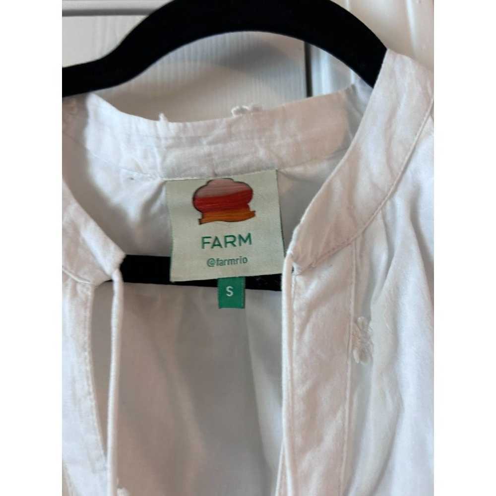 Farm Rio 3D White Flower Mini Dress in Medium Cot… - image 7