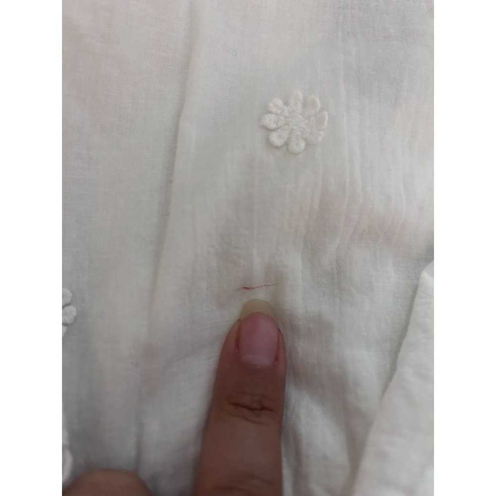 Farm Rio 3D White Flower Mini Dress in Medium Cot… - image 8