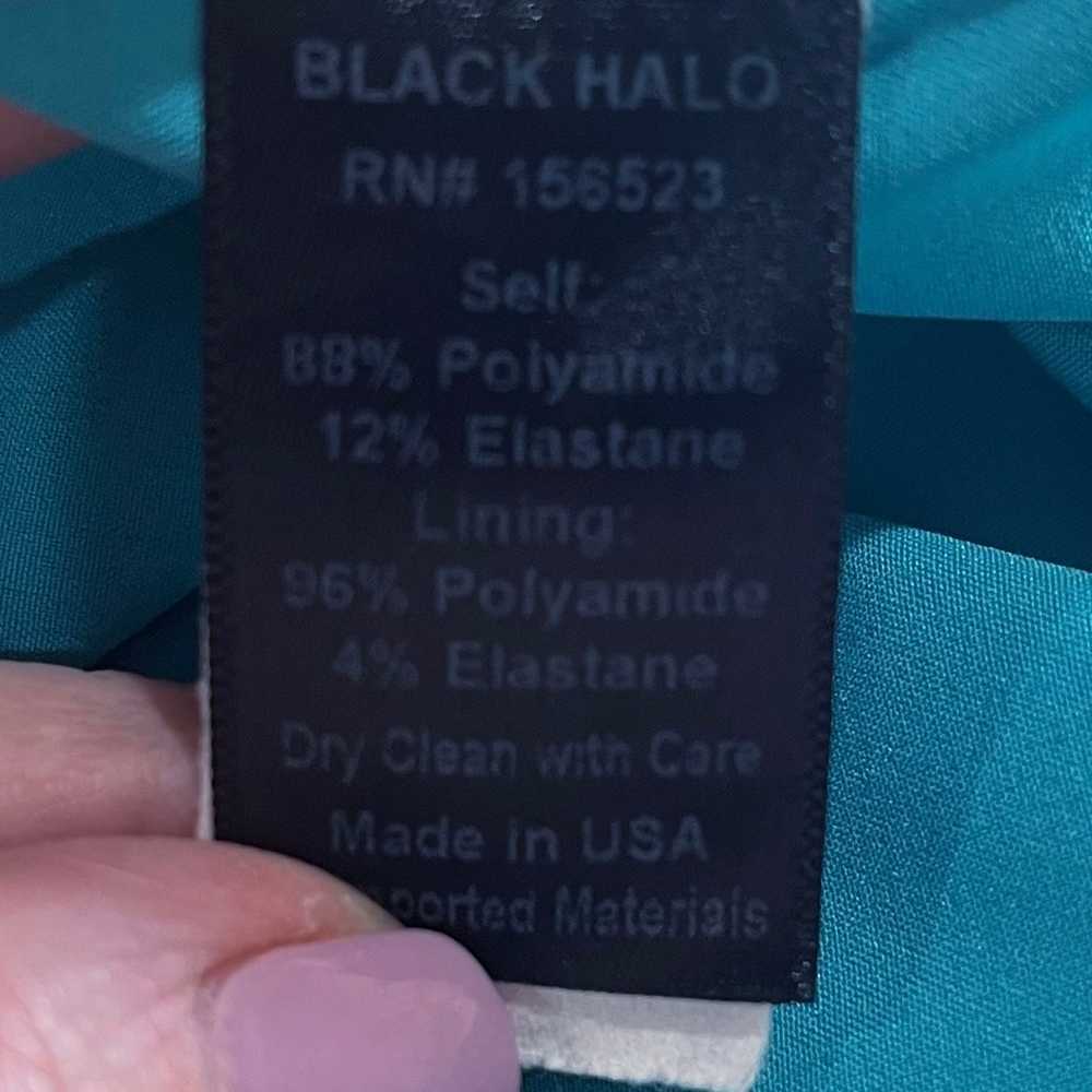 Black Halo Nora Sleeveless V Neck Faux Wrap Sheat… - image 11