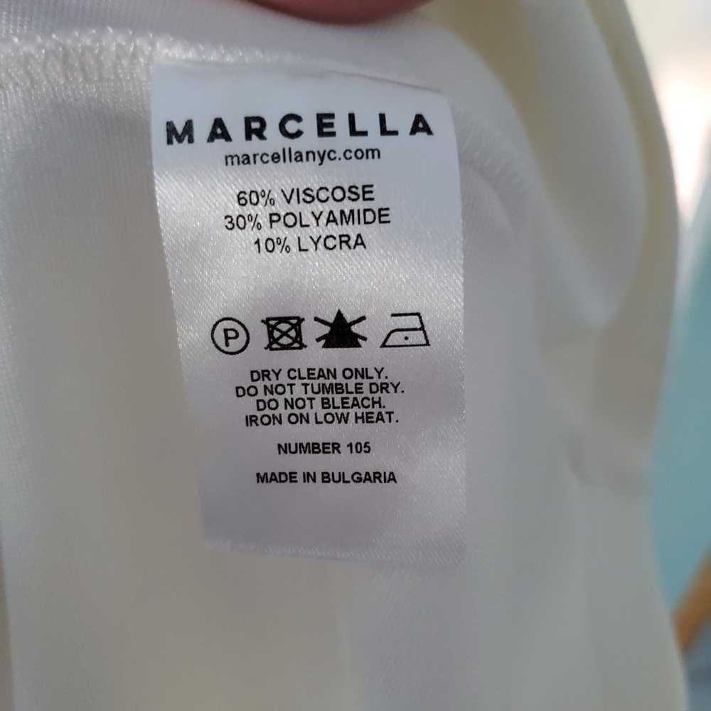 Marcella Manhattan One Shoulder Midi Dress S Whit… - image 10