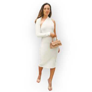 Marcella Manhattan One Shoulder Midi Dress S Whit… - image 1