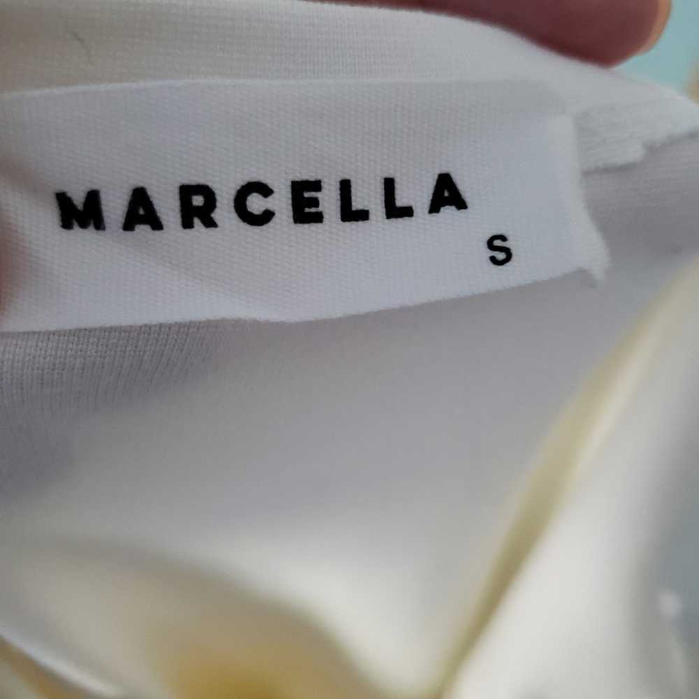Marcella Manhattan One Shoulder Midi Dress S Whit… - image 9