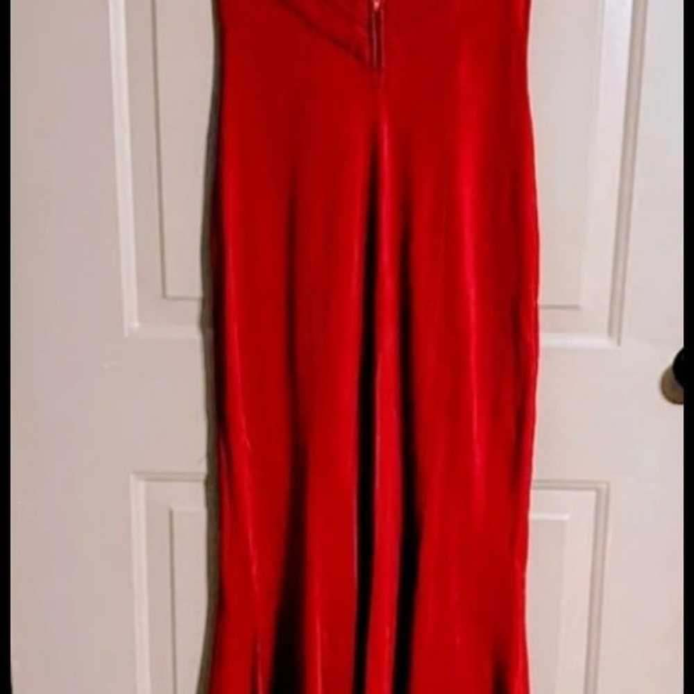 VTG Tadashi red Long evening gown formal prom dre… - image 9