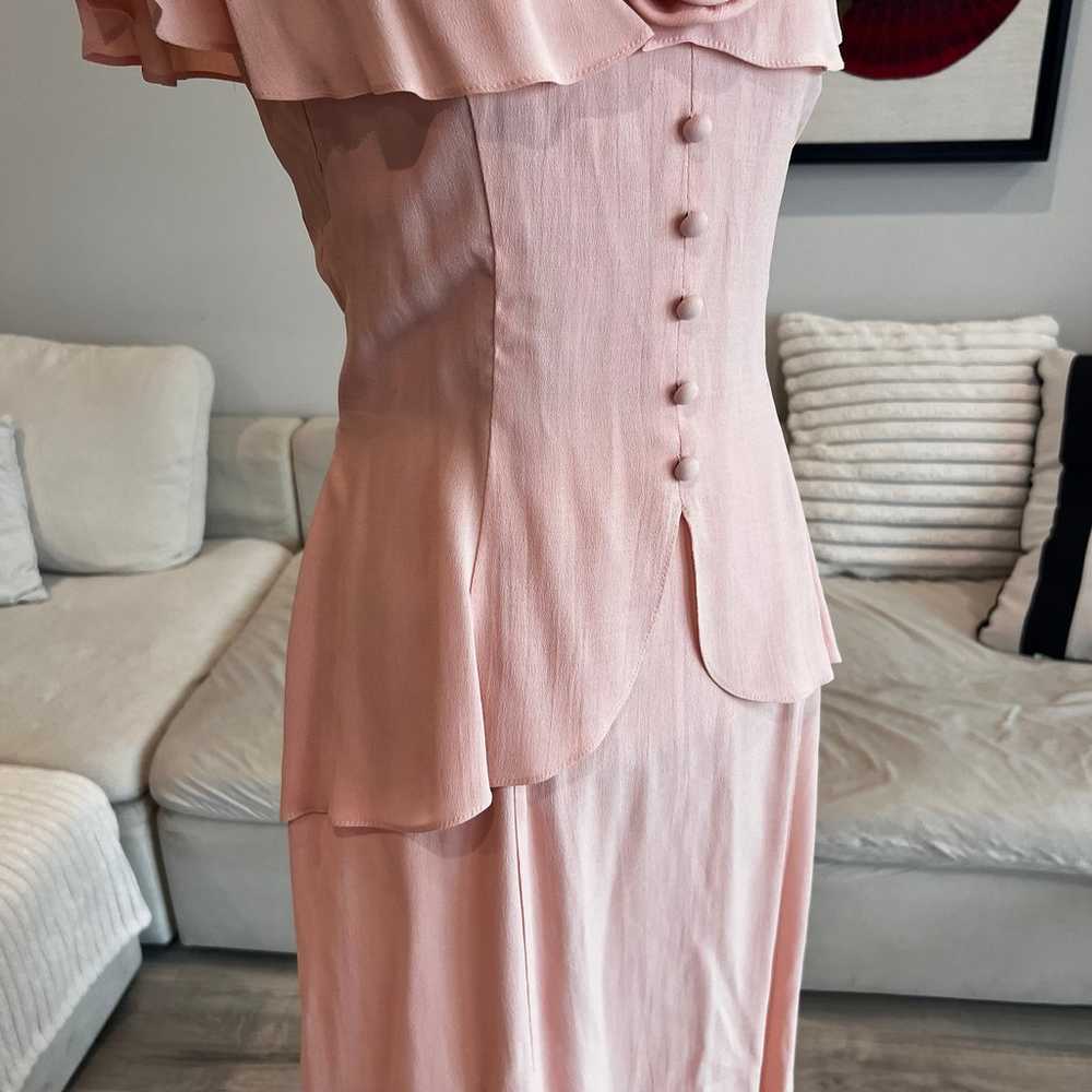 JESSICA MCCLINTOCK Bridal vintage blush pink pepl… - image 6