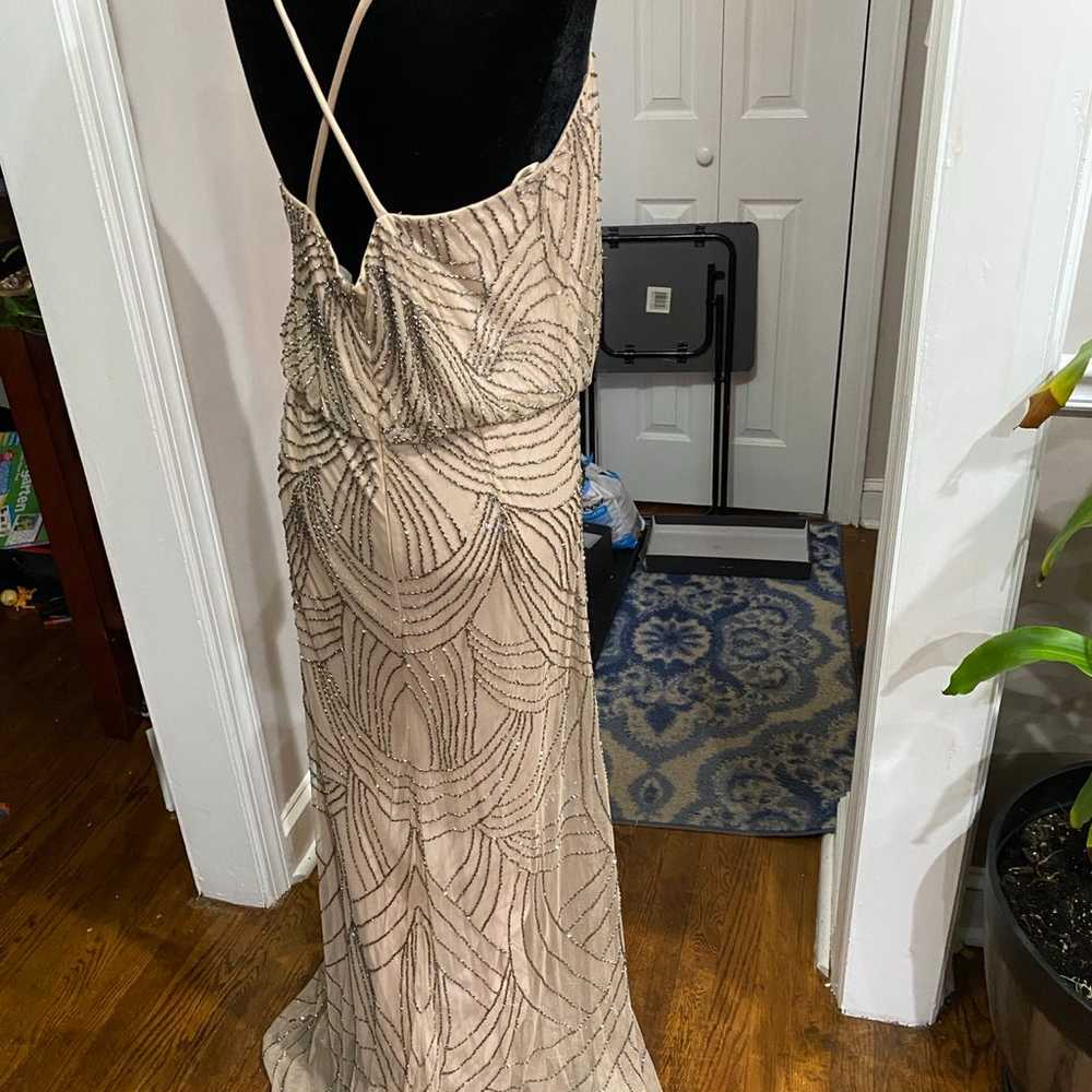 Adrianna Papell dress prom formal party maxi bead… - image 10
