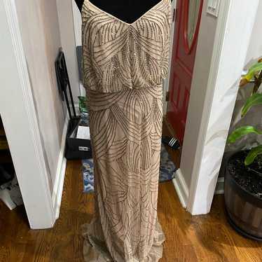 Adrianna Papell dress prom formal party maxi bead… - image 1
