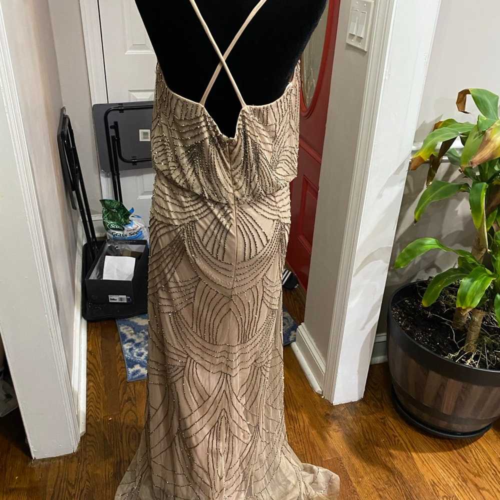 Adrianna Papell dress prom formal party maxi bead… - image 6