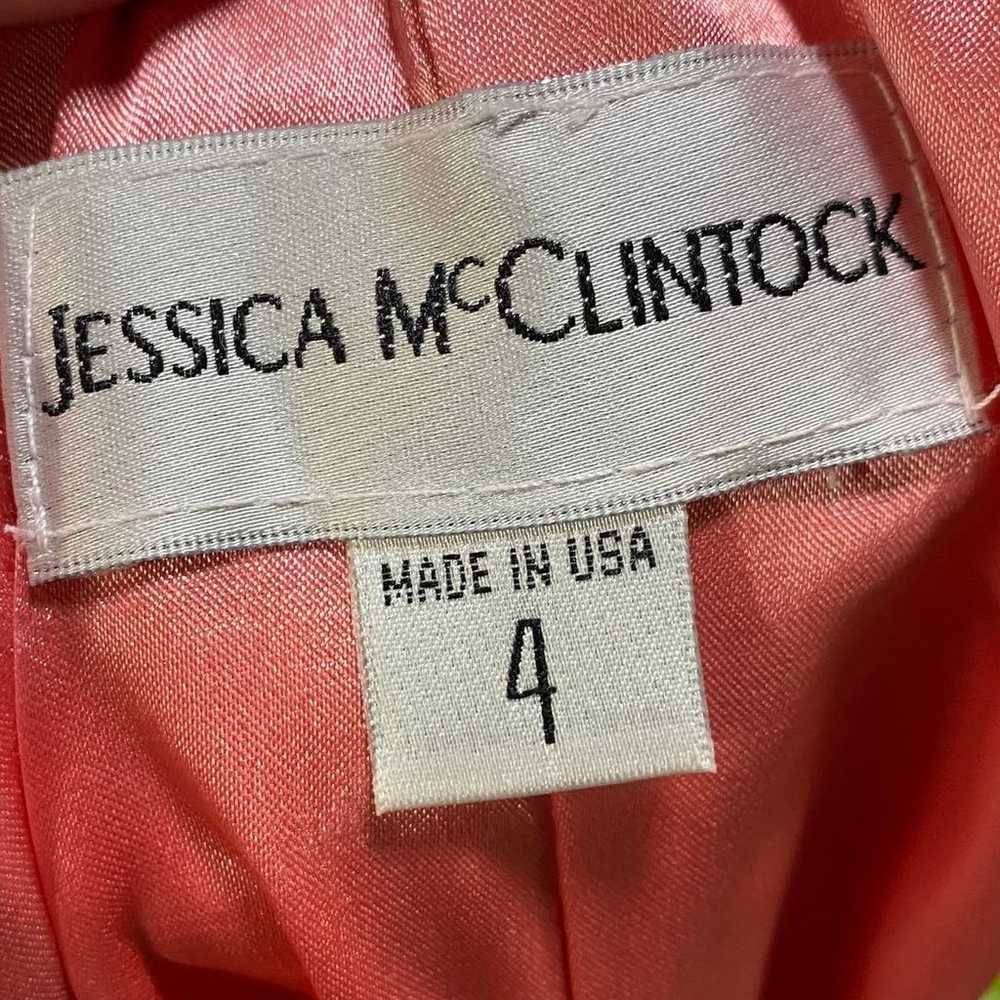 Vintage 90s Jessica McClintock Maxi Gown Lace Str… - image 10