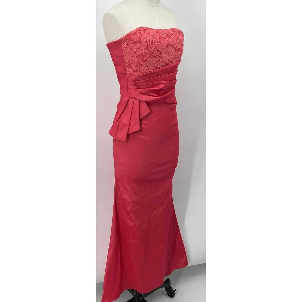 Vintage 90s Jessica McClintock Maxi Gown Lace Str… - image 4