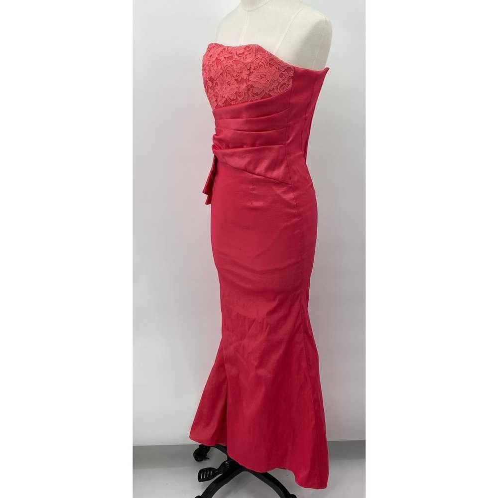 Vintage 90s Jessica McClintock Maxi Gown Lace Str… - image 6
