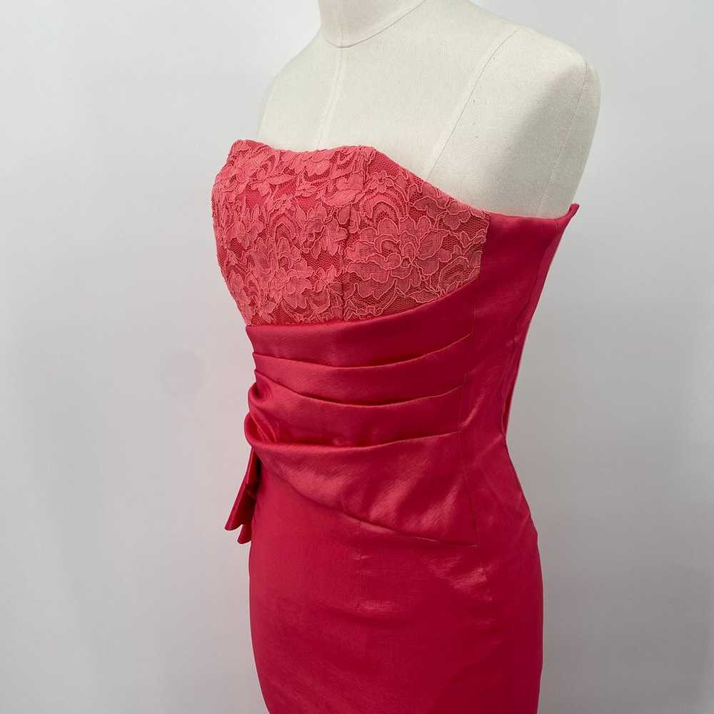Vintage 90s Jessica McClintock Maxi Gown Lace Str… - image 8