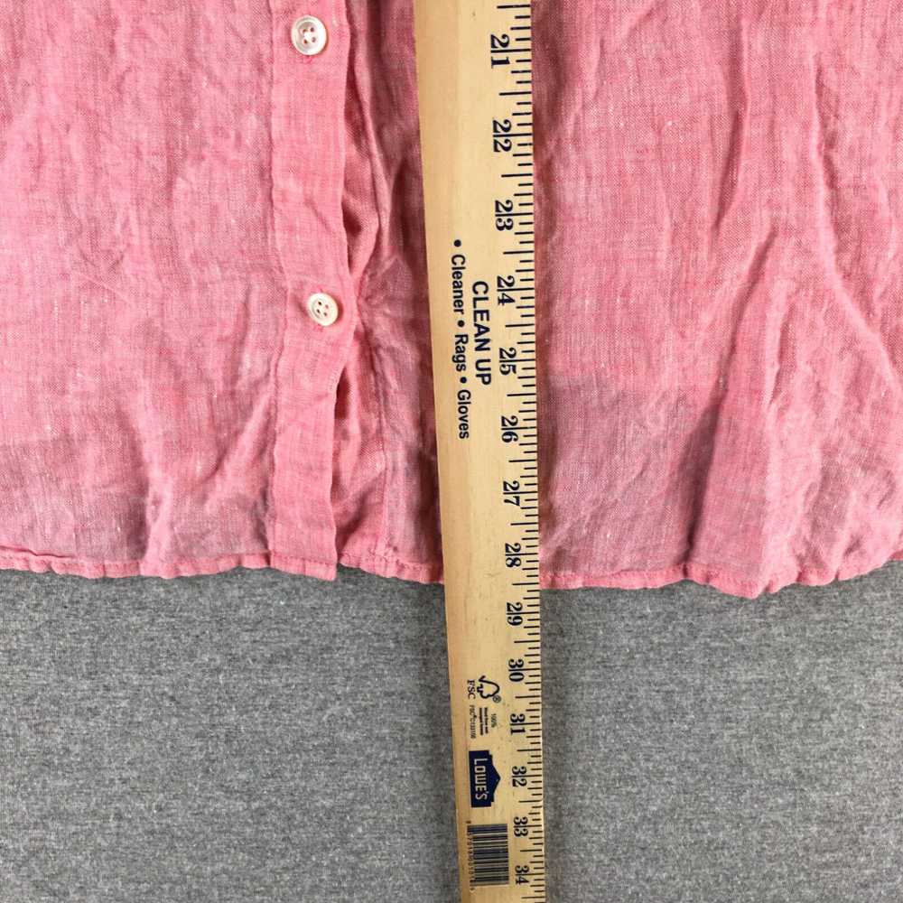 Vintage J Jill Shirt Womens XL Love Linen Pink Bu… - image 3