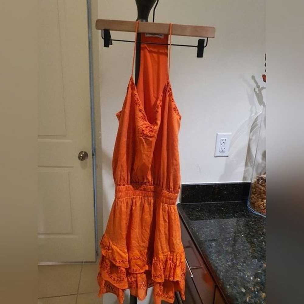 Karina Grimaldi Mini Dress Orange size small - image 2