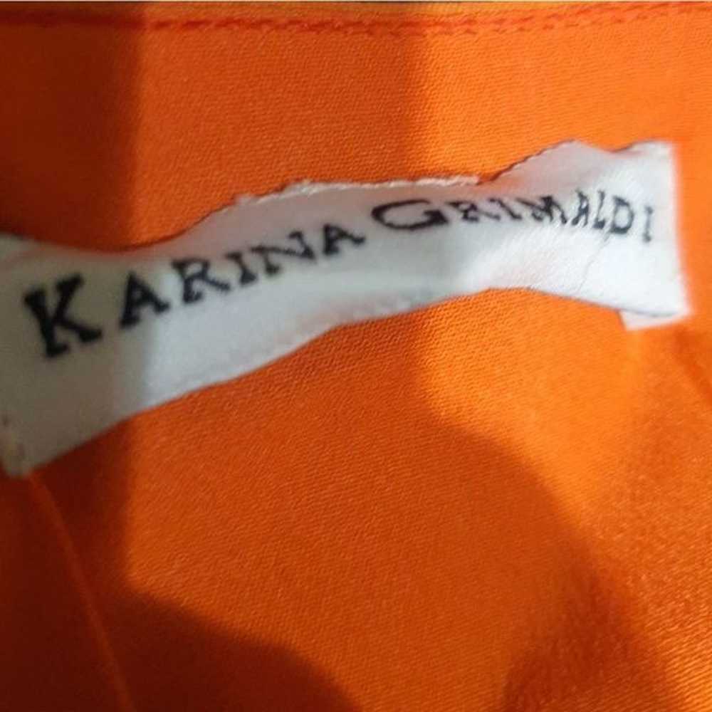 Karina Grimaldi Mini Dress Orange size small - image 3
