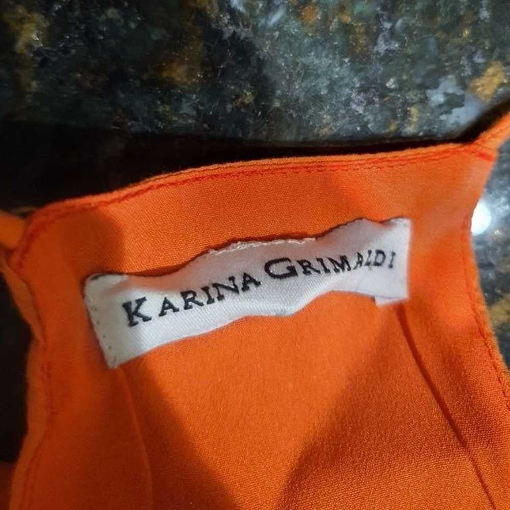 Karina Grimaldi Mini Dress Orange size small - image 5