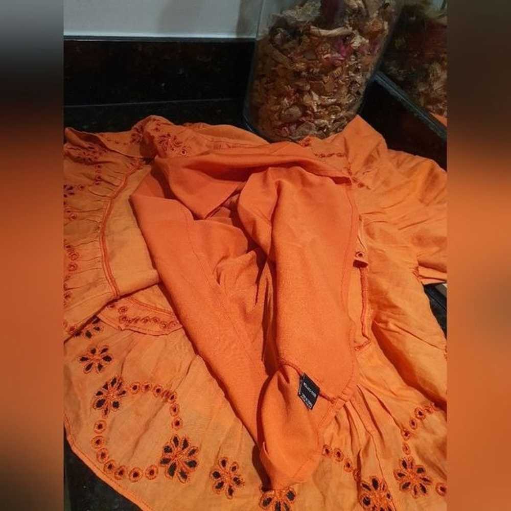 Karina Grimaldi Mini Dress Orange size small - image 7
