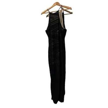 Monaco Side Slit Formal Black Dress Size Small - image 1