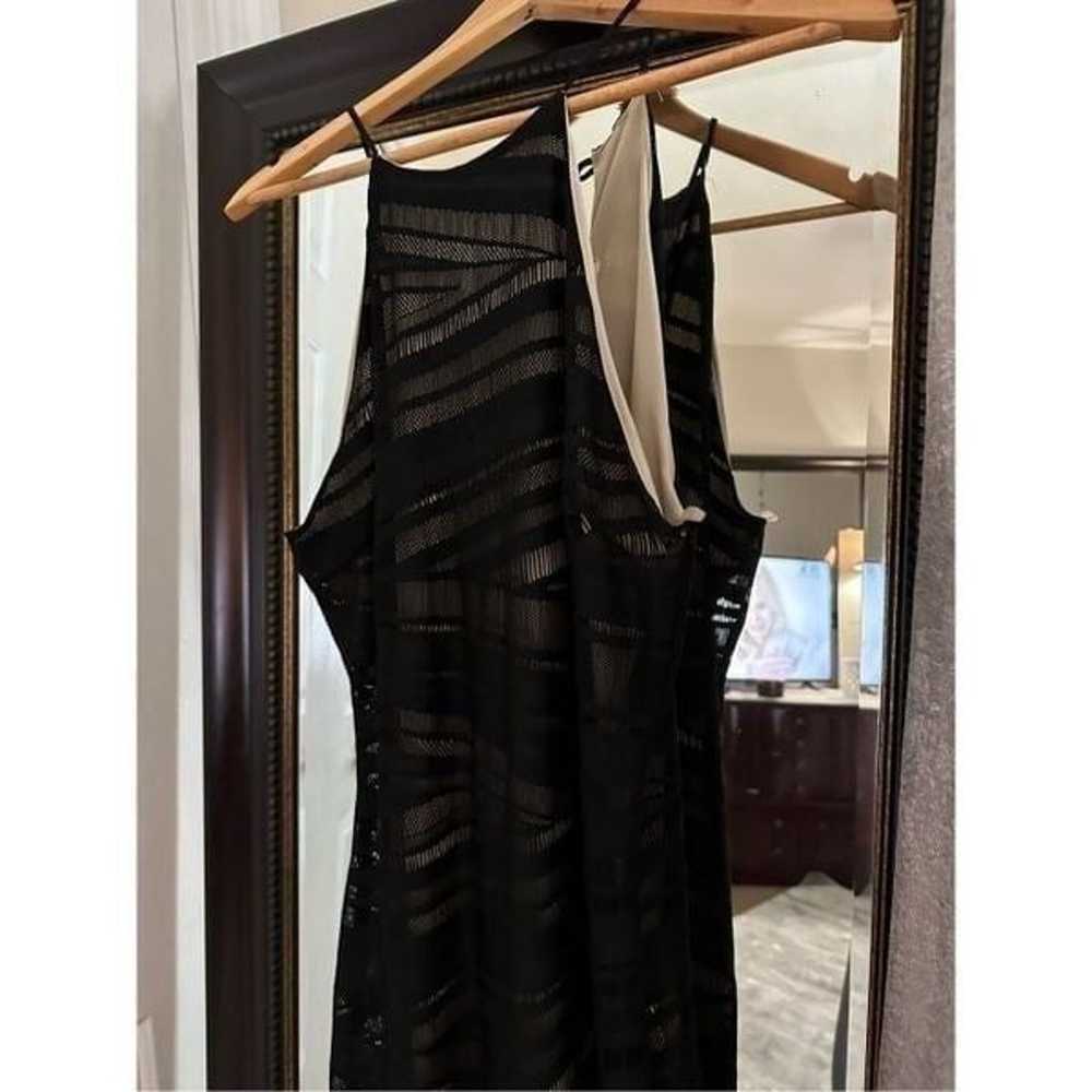 Monaco Side Slit Formal Black Dress Size Small - image 9