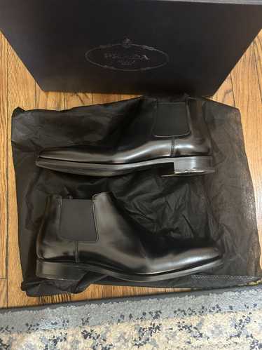 Prada Prada Brushed Leather Chelsea Boot