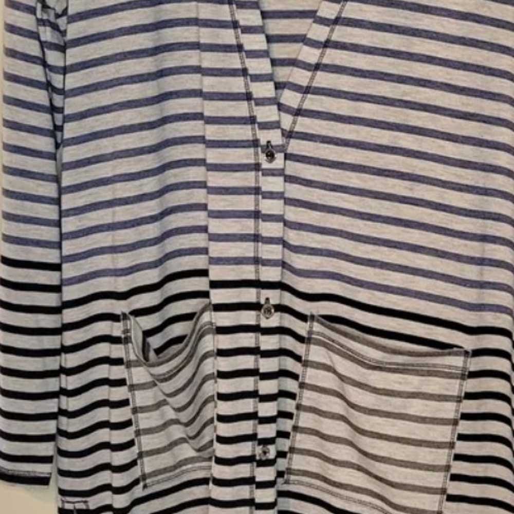 Striped Long Cardigan - image 4