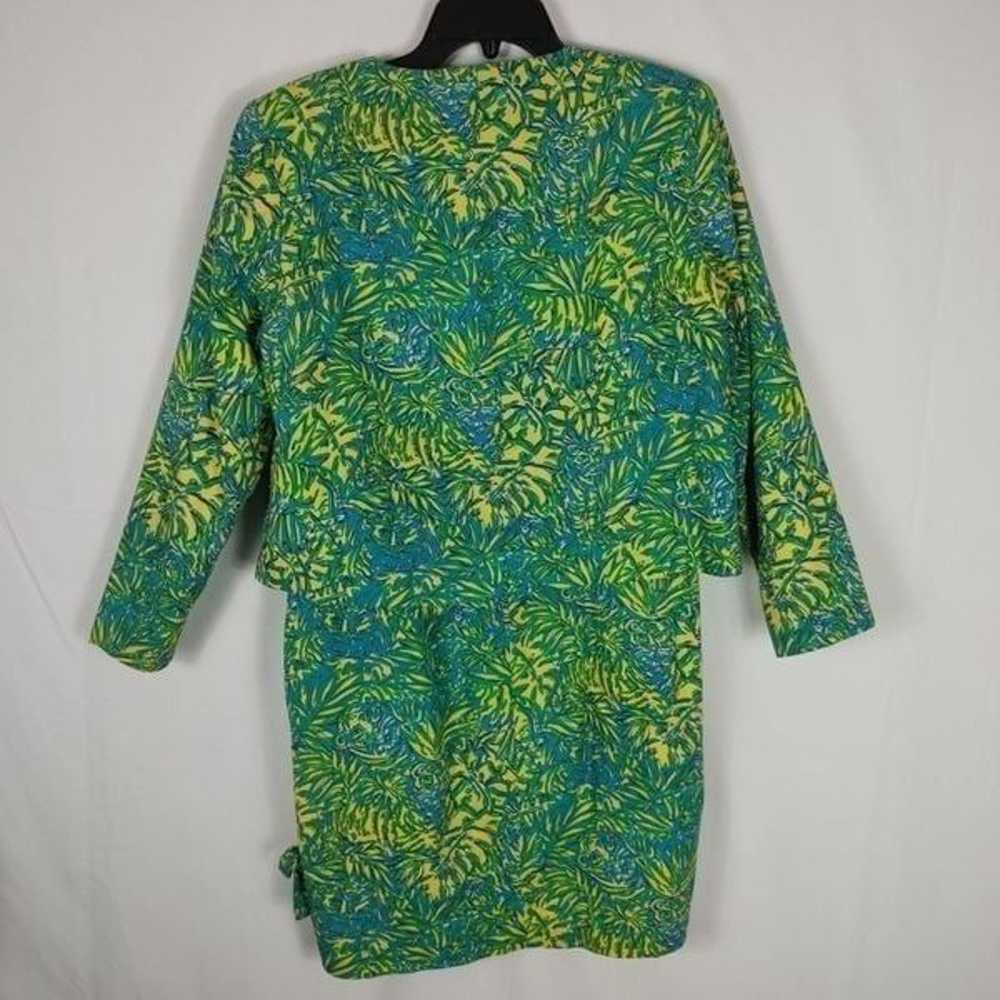 Lilly Pulitzer Yellow Blue Tiger Palm Dr - image 12