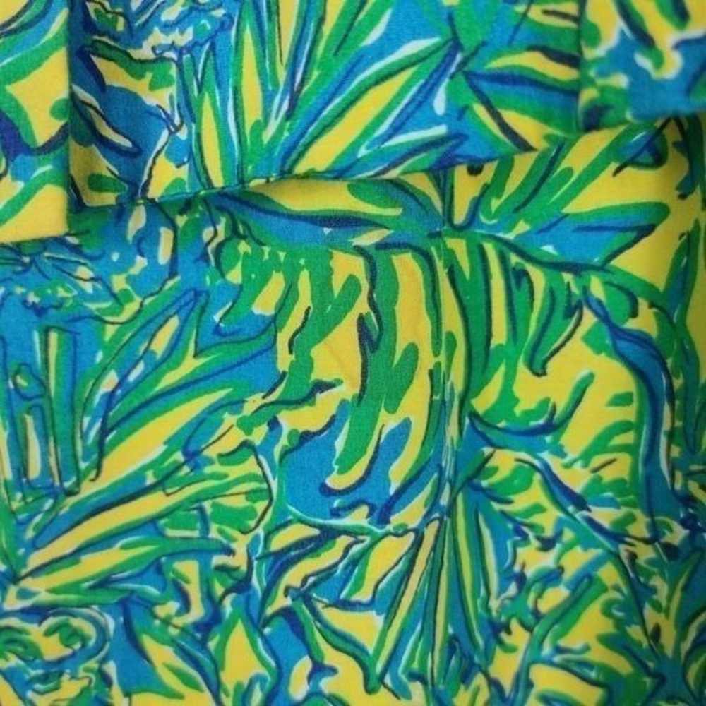Lilly Pulitzer Yellow Blue Tiger Palm Dr - image 3
