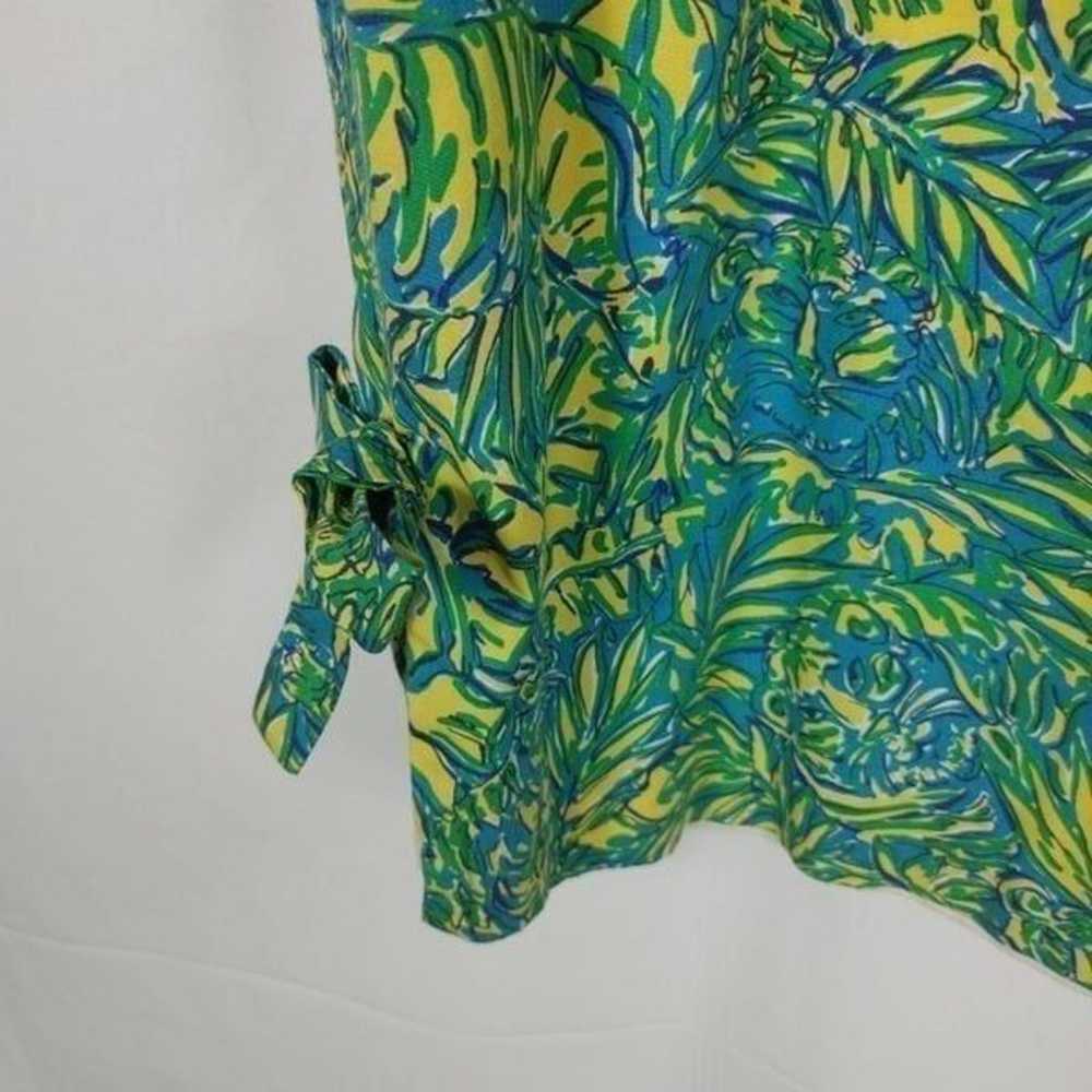 Lilly Pulitzer Yellow Blue Tiger Palm Dr - image 4