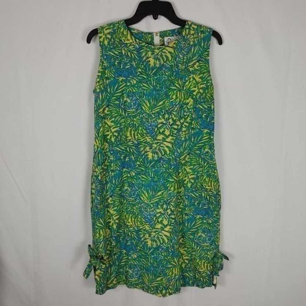 Lilly Pulitzer Yellow Blue Tiger Palm Dr - image 5