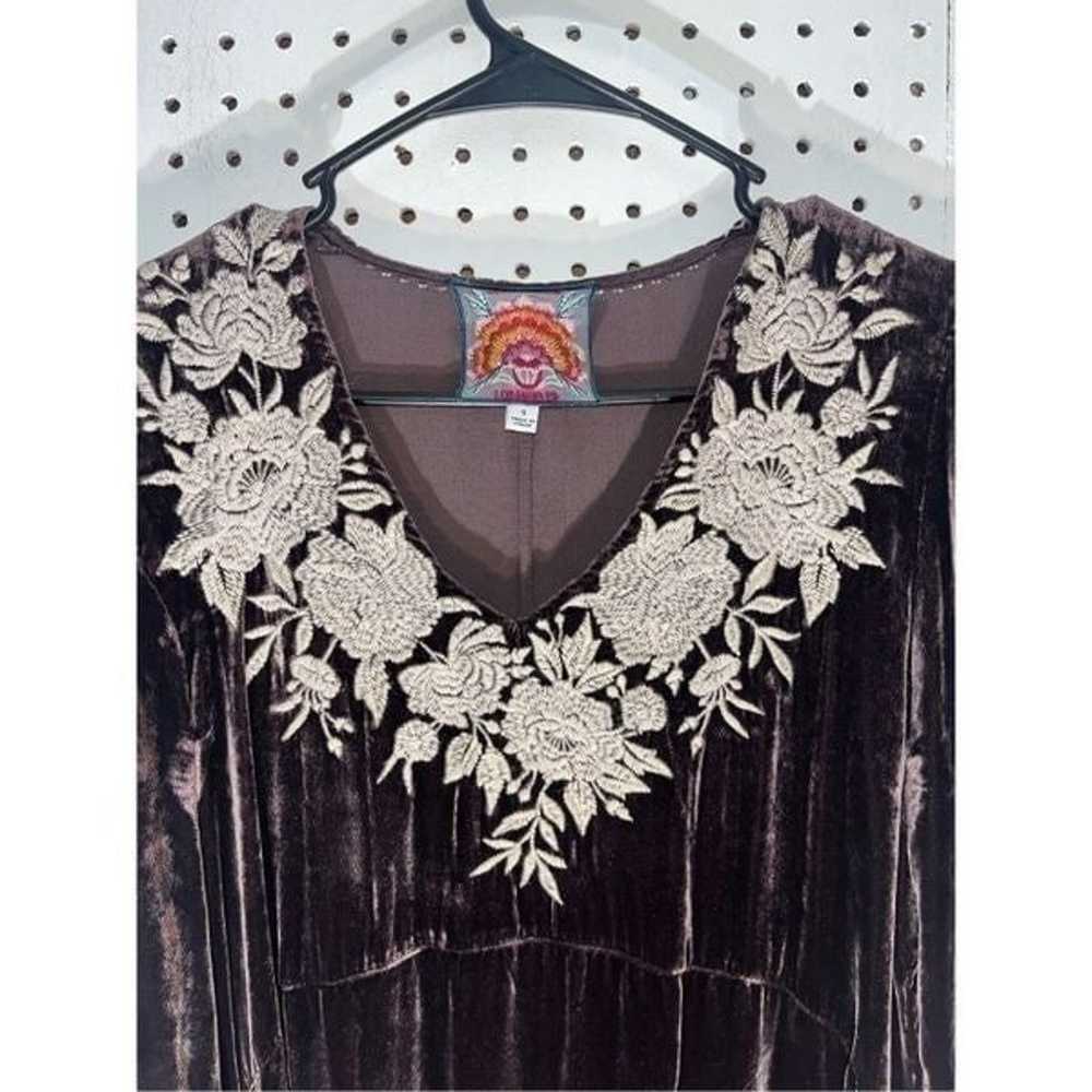 Johnny Was Santal V-neck Velvet Effortless Dress … - image 6
