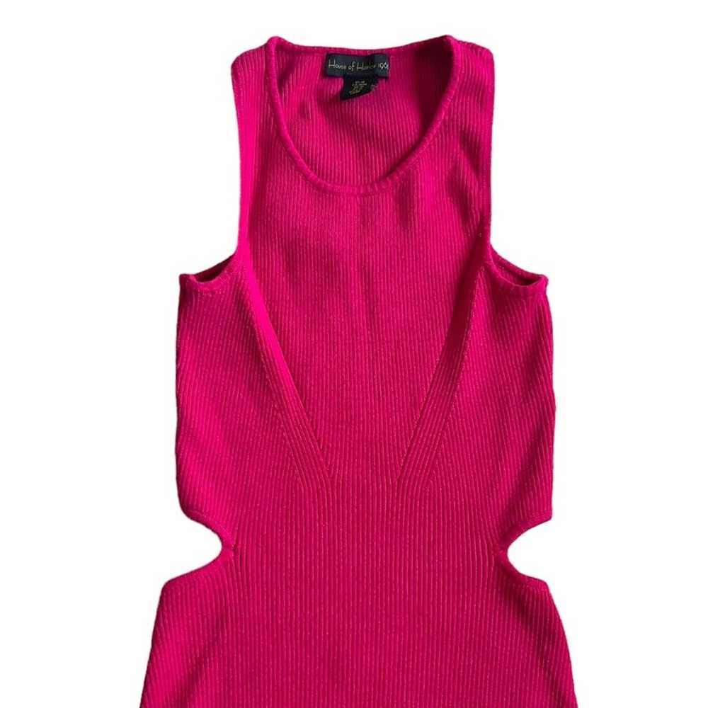 House of Harlow 1960 Revolve Hot Pink High Neck R… - image 2