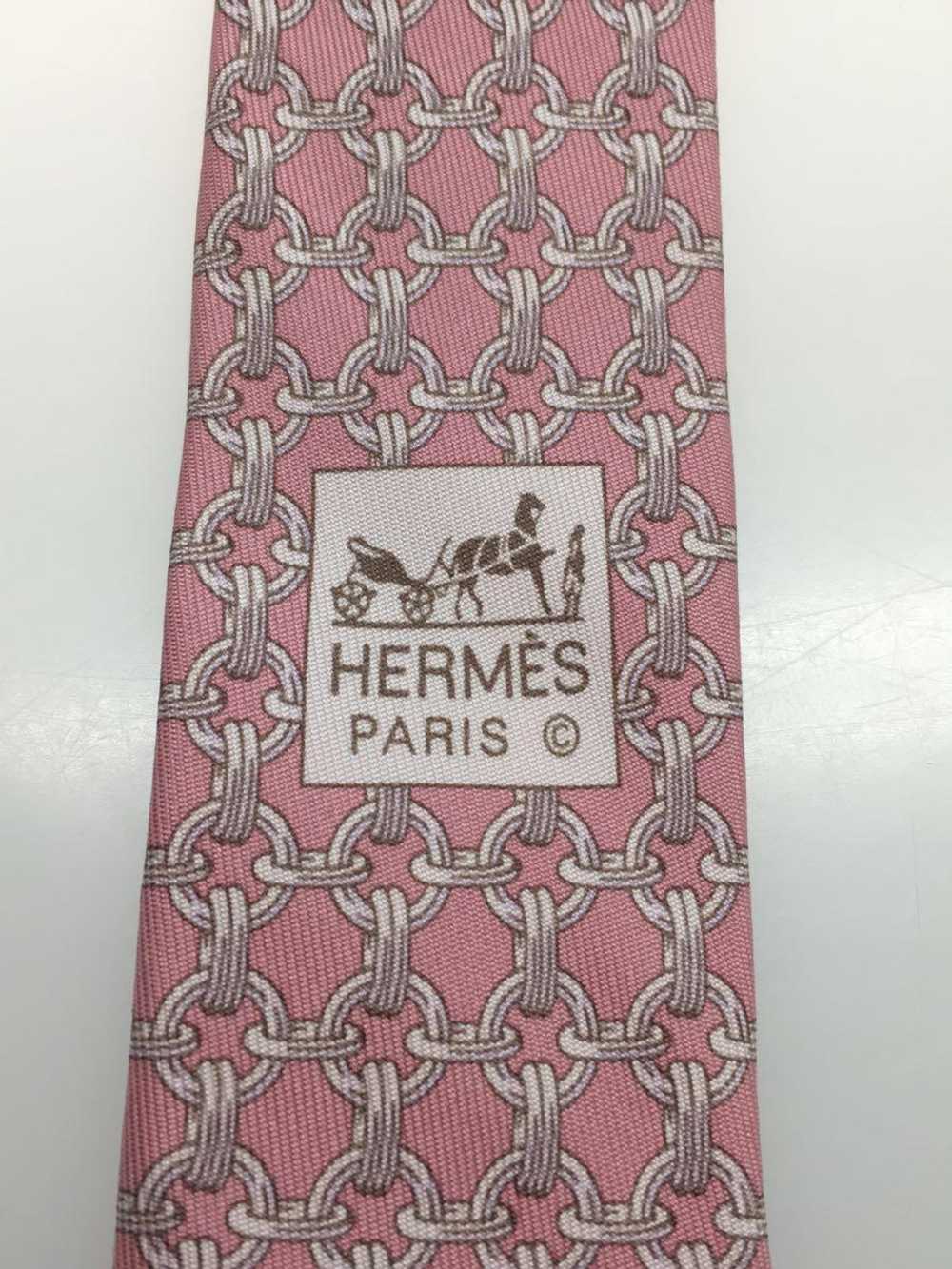 HERMES used      Tie   Silk   PNK   Men s  Clothi… - image 3