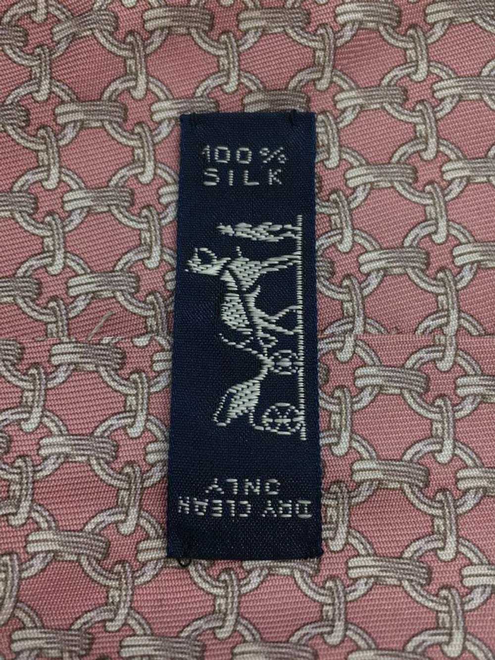 HERMES used      Tie   Silk   PNK   Men s  Clothi… - image 4