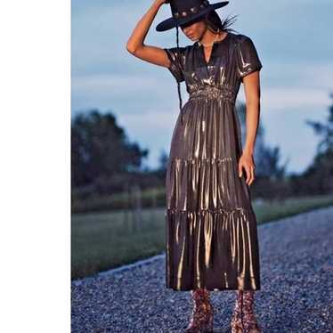 Anthropologie Somerset Maxi Dress: Shine Edition M
