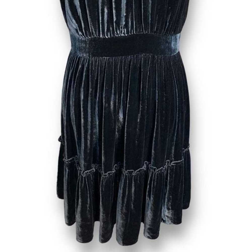 Kate Spade Dress Black Velvet Sheer Floral Meah D… - image 3