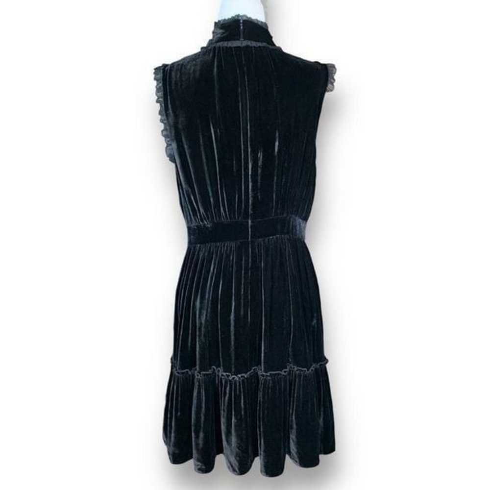 Kate Spade Dress Black Velvet Sheer Floral Meah D… - image 7