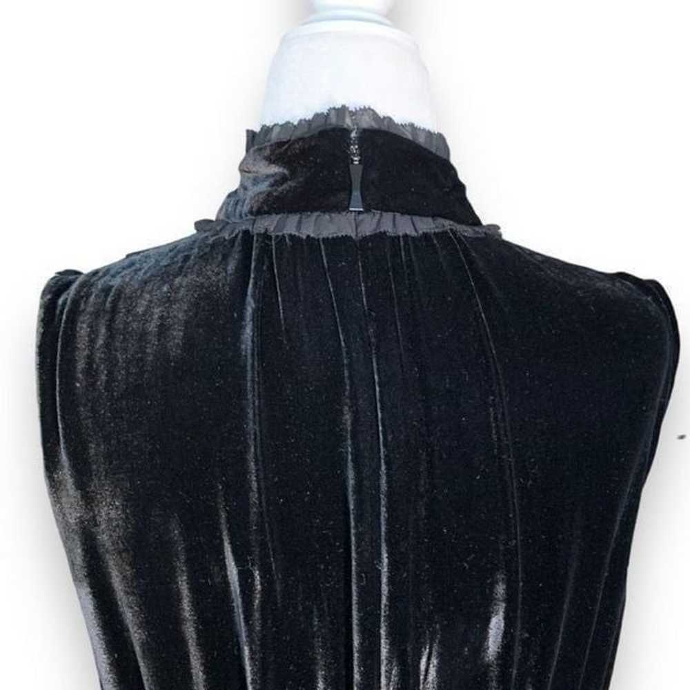 Kate Spade Dress Black Velvet Sheer Floral Meah D… - image 8
