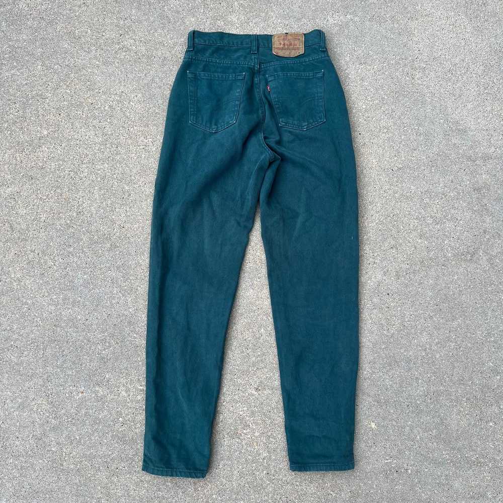 Levi's Vintage Levi’s green 521 tapered fit taper… - image 5