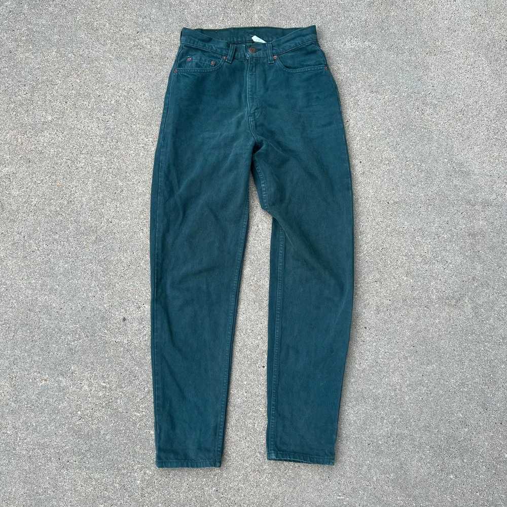 Levi's Vintage Levi’s green 521 tapered fit taper… - image 7