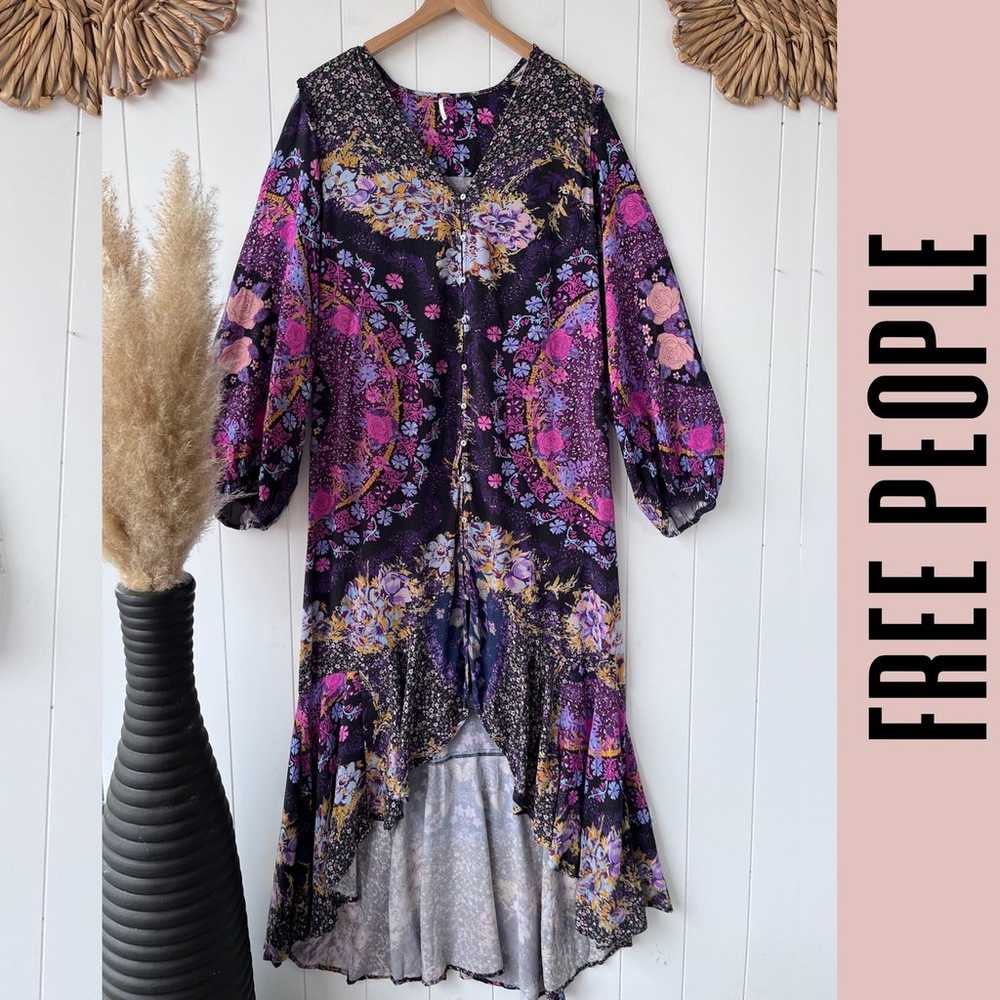 Free People dress maxi floral boho beach spring s… - image 3