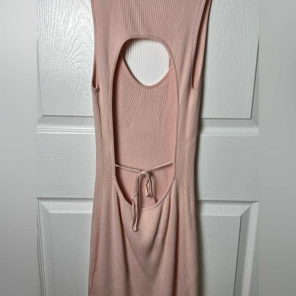 Significant Other Womens Pink Knit Open Back Side… - image 8