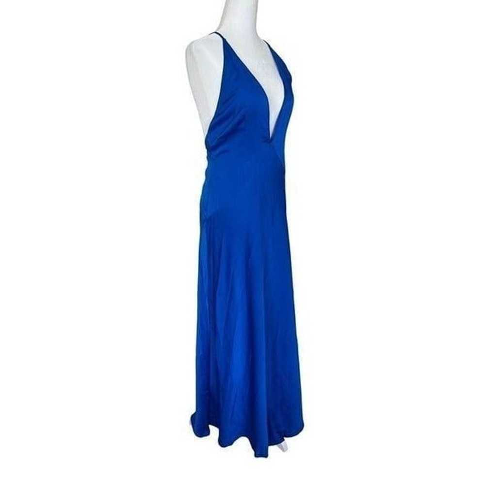 Aidan AIDAN MATTOX Halter Draped Gown in Blue 4 W… - image 6