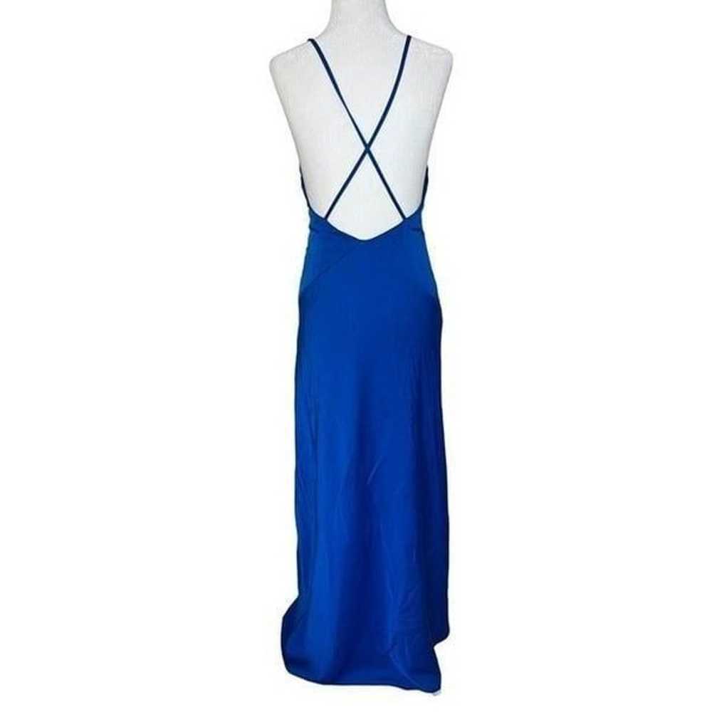 Aidan AIDAN MATTOX Halter Draped Gown in Blue 4 W… - image 7
