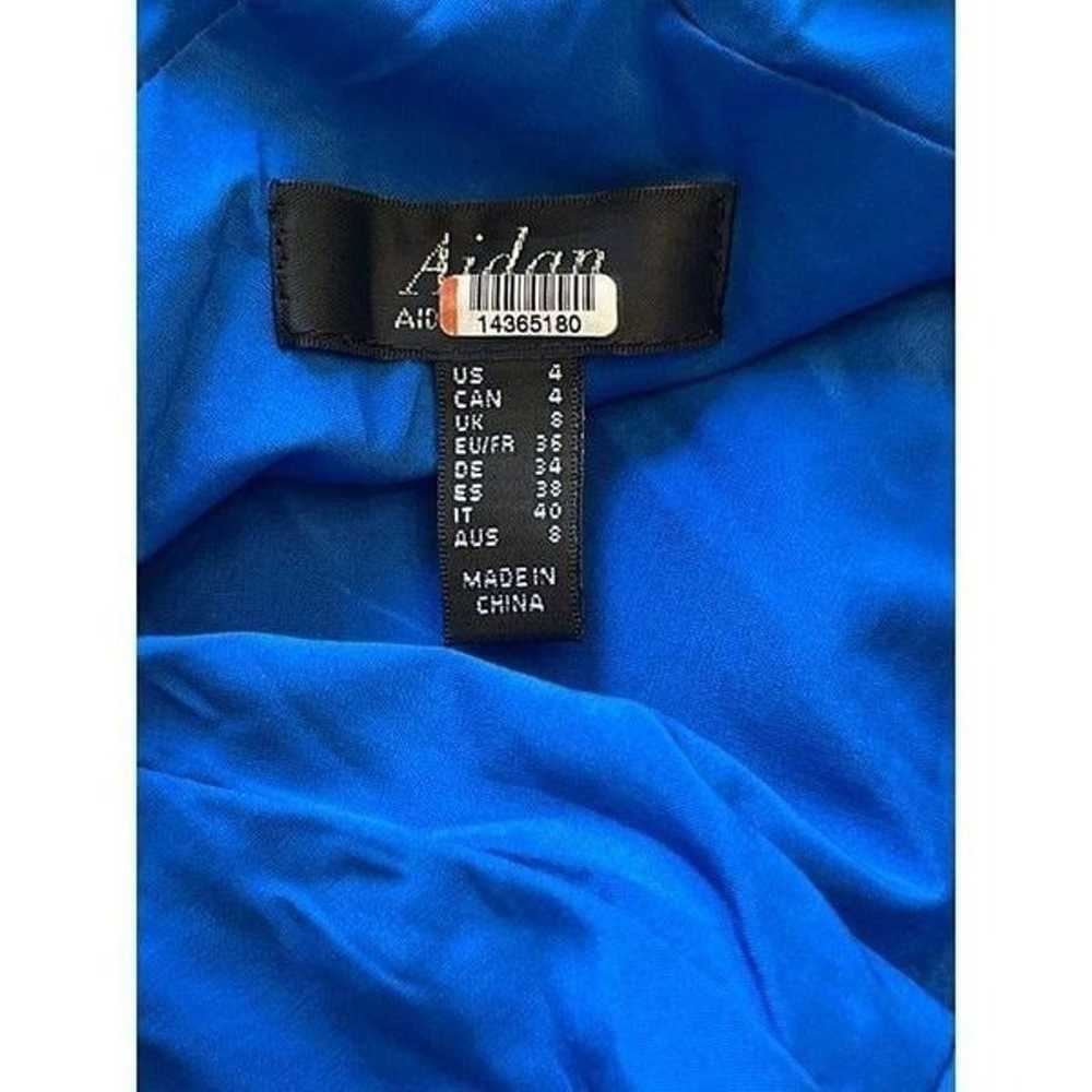 Aidan AIDAN MATTOX Halter Draped Gown in Blue 4 W… - image 8
