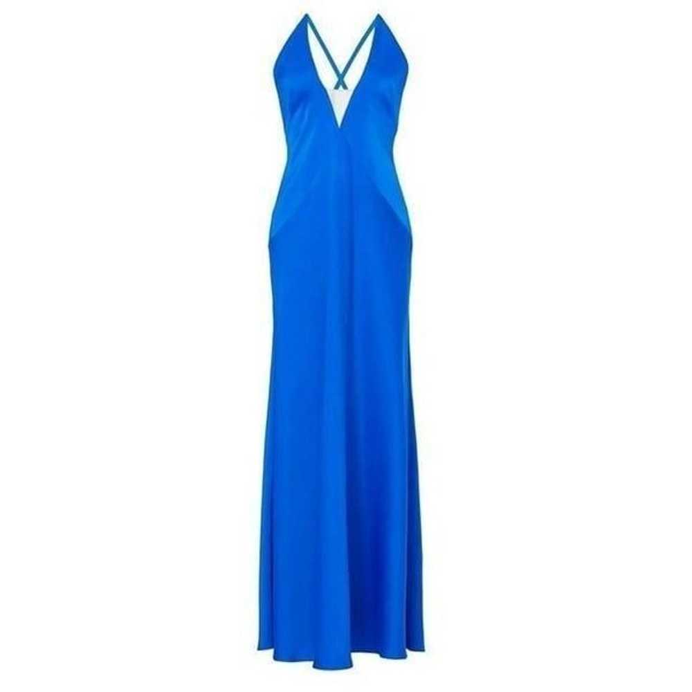 Aidan AIDAN MATTOX Halter Draped Gown in Blue 4 W… - image 9