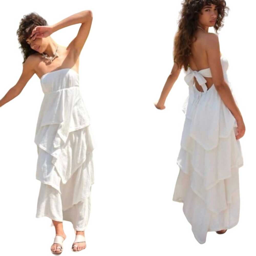 Free People White Seraina Max Dress Size XL - image 1