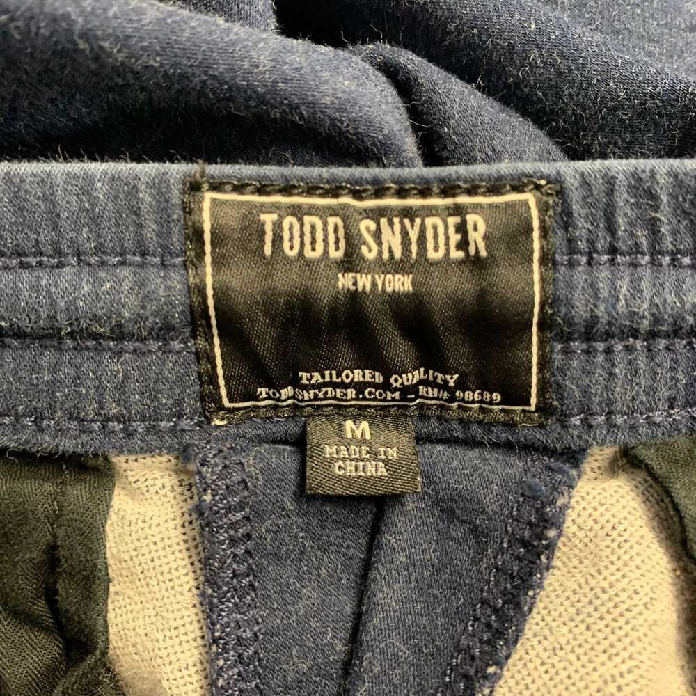 Todd Snyder Navy Cotton Blend Drawstring Casual P… - image 3