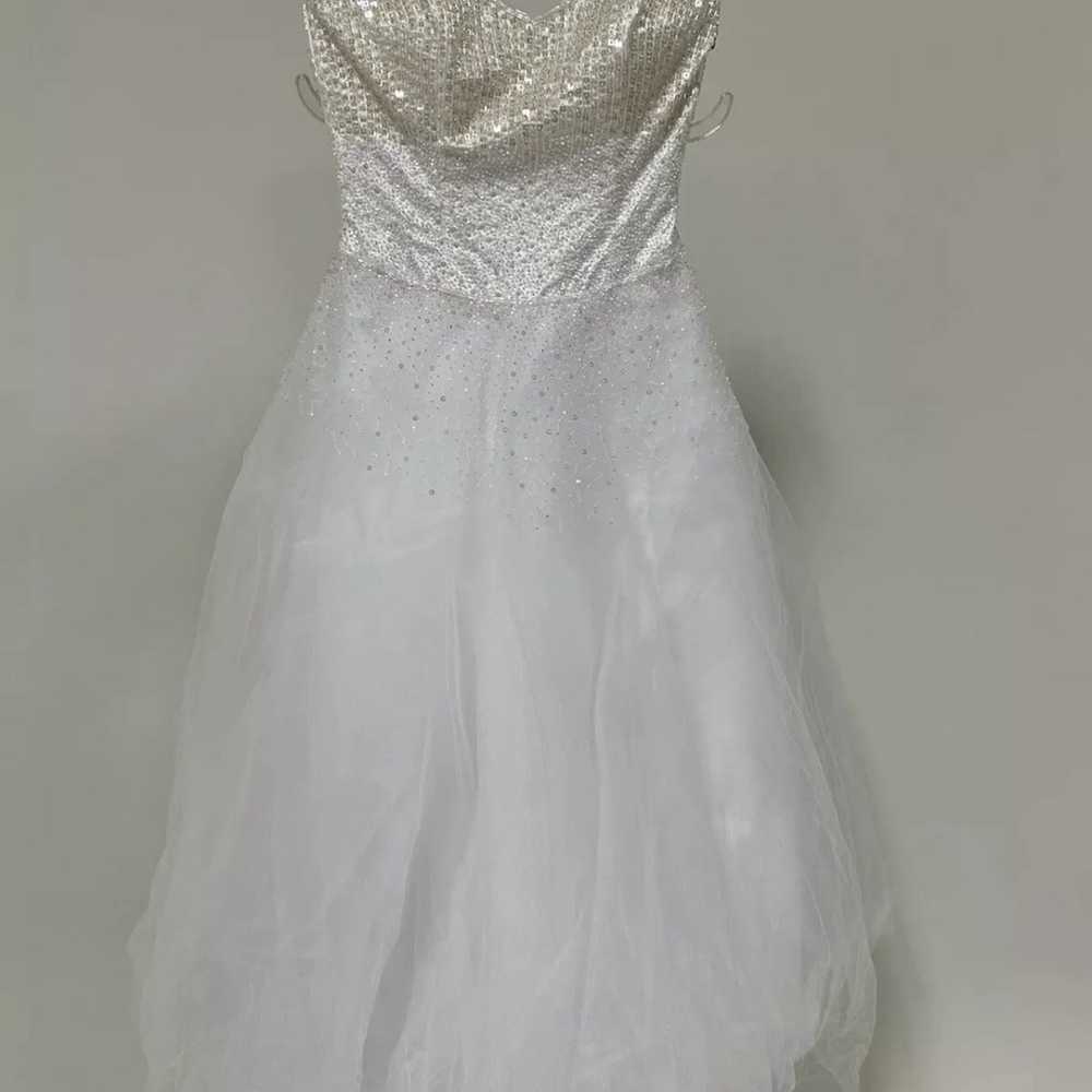 Nadine White Formal Prom Or Wedding Dress 2000s V… - image 1